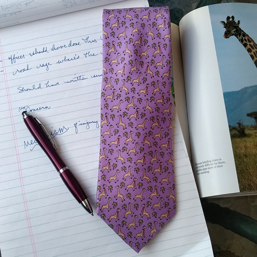 Pierre Cardin Giraffe Silk Foulard Lavende
